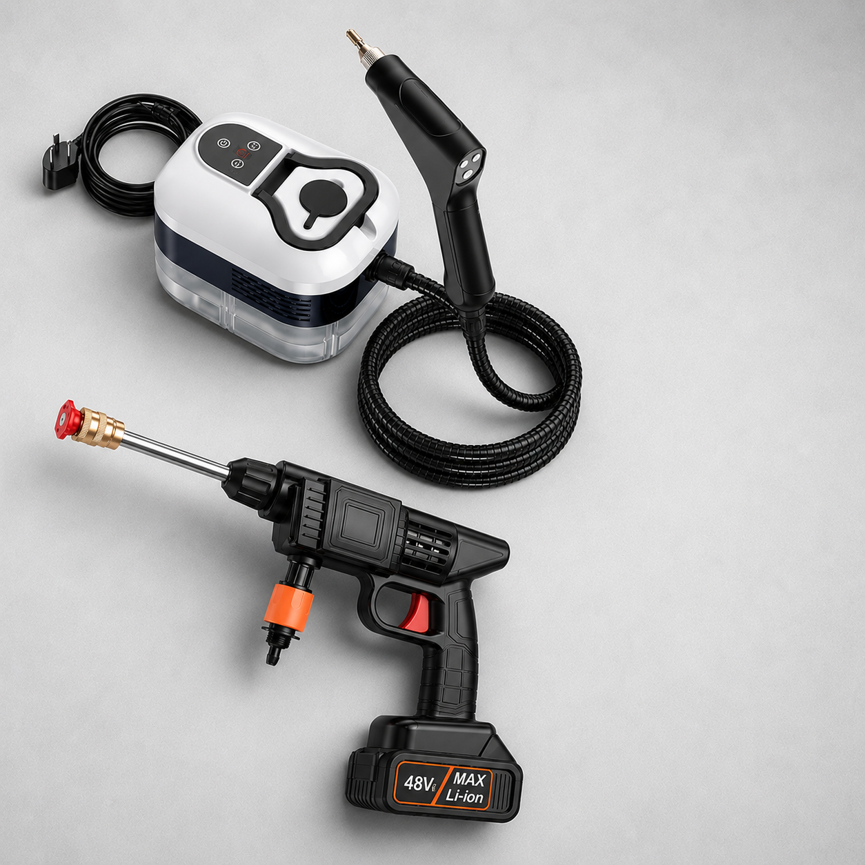 DEMOOXA TotalClean Bundle termékfotó felülnézetből – LuminaVapor Pro és AquaJet Pro